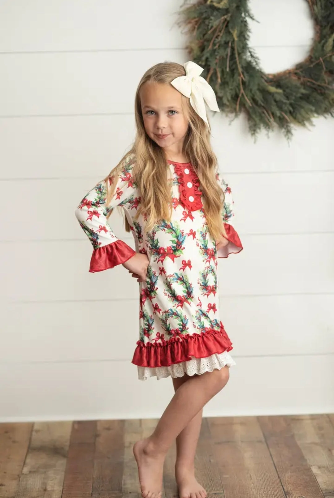 Vintage Mistletoe Lounge Gown