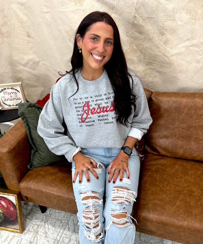 Faux Glitter Jesus Graphic Tee or Sweatshirt