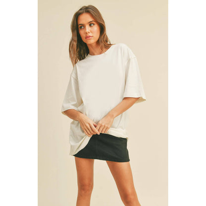 Blank Overfitted Tee: TAN / M