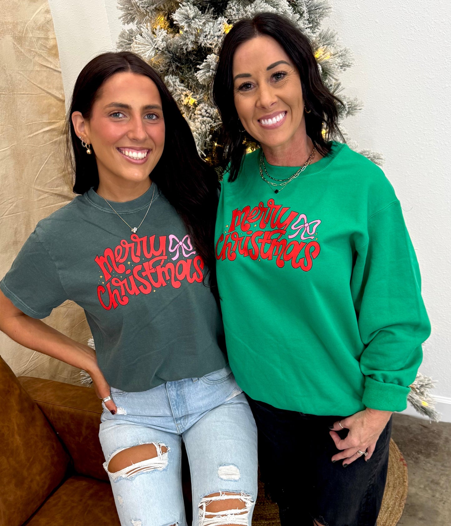 Cursive Christmas Graphic Tee or Sweatshirt