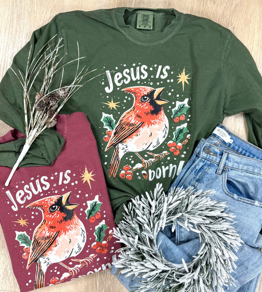 Jesus is Born Short or Long Sleeve Graphic Tees