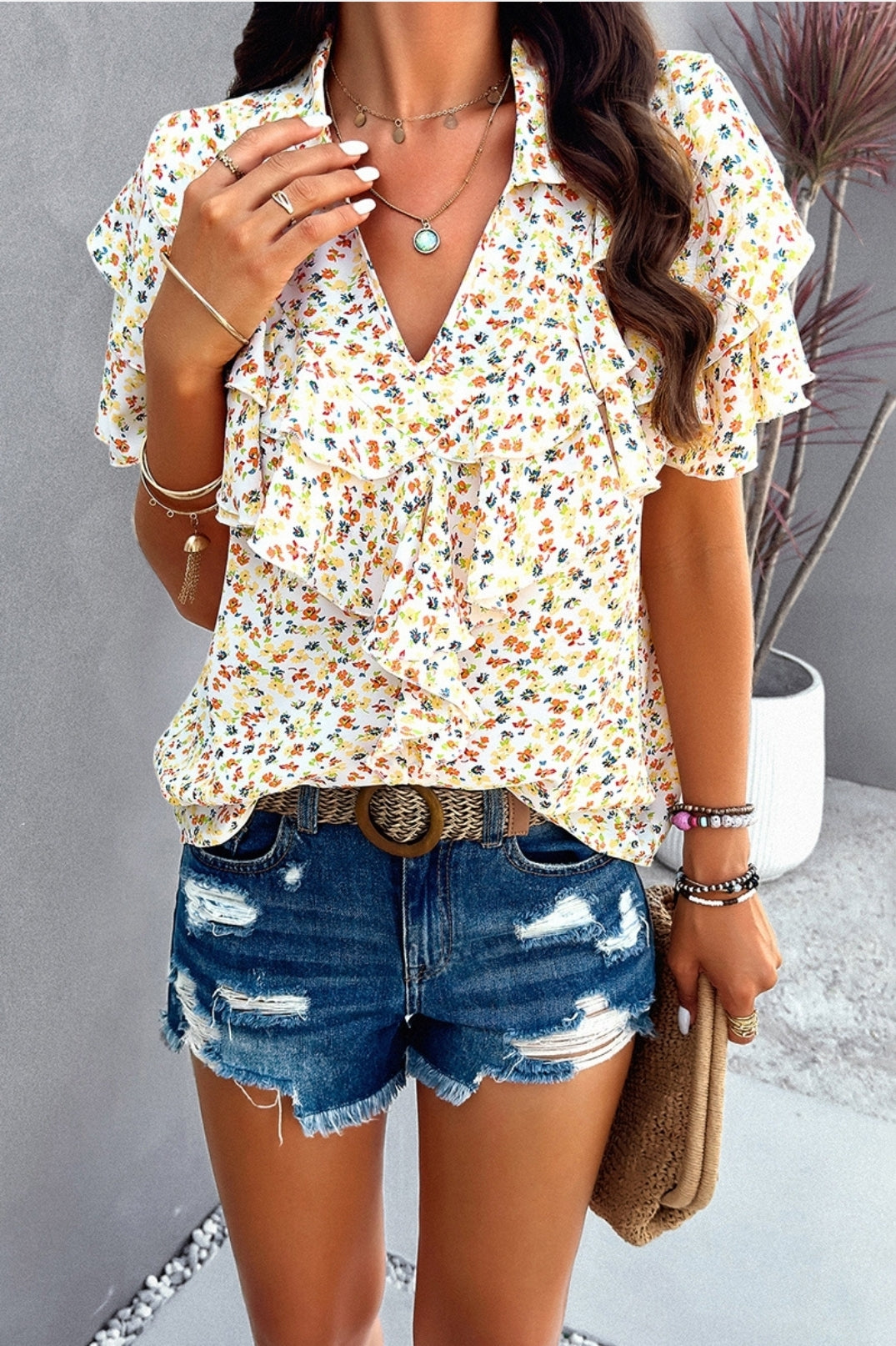 Ditsy Blouse