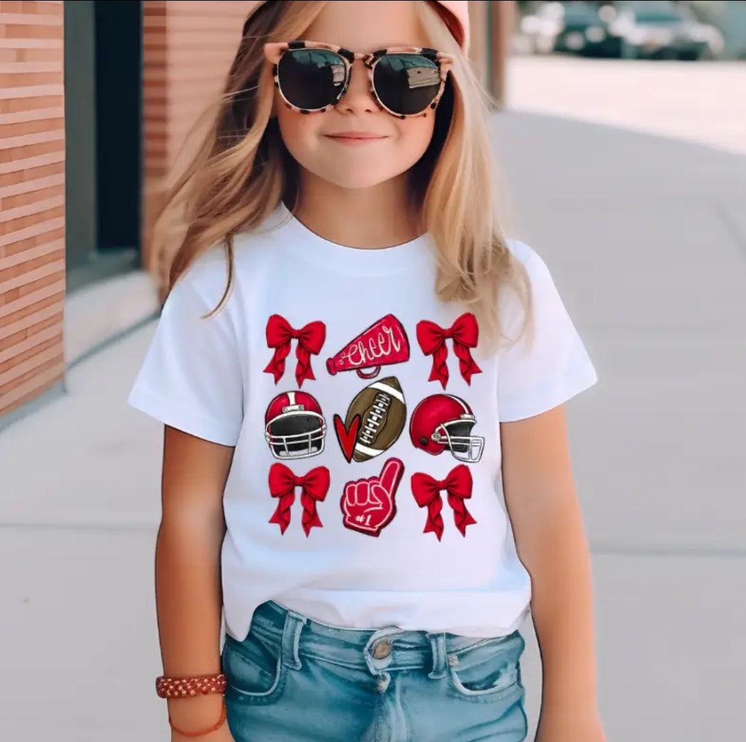 Girl's Husker Bows Tee Reorder