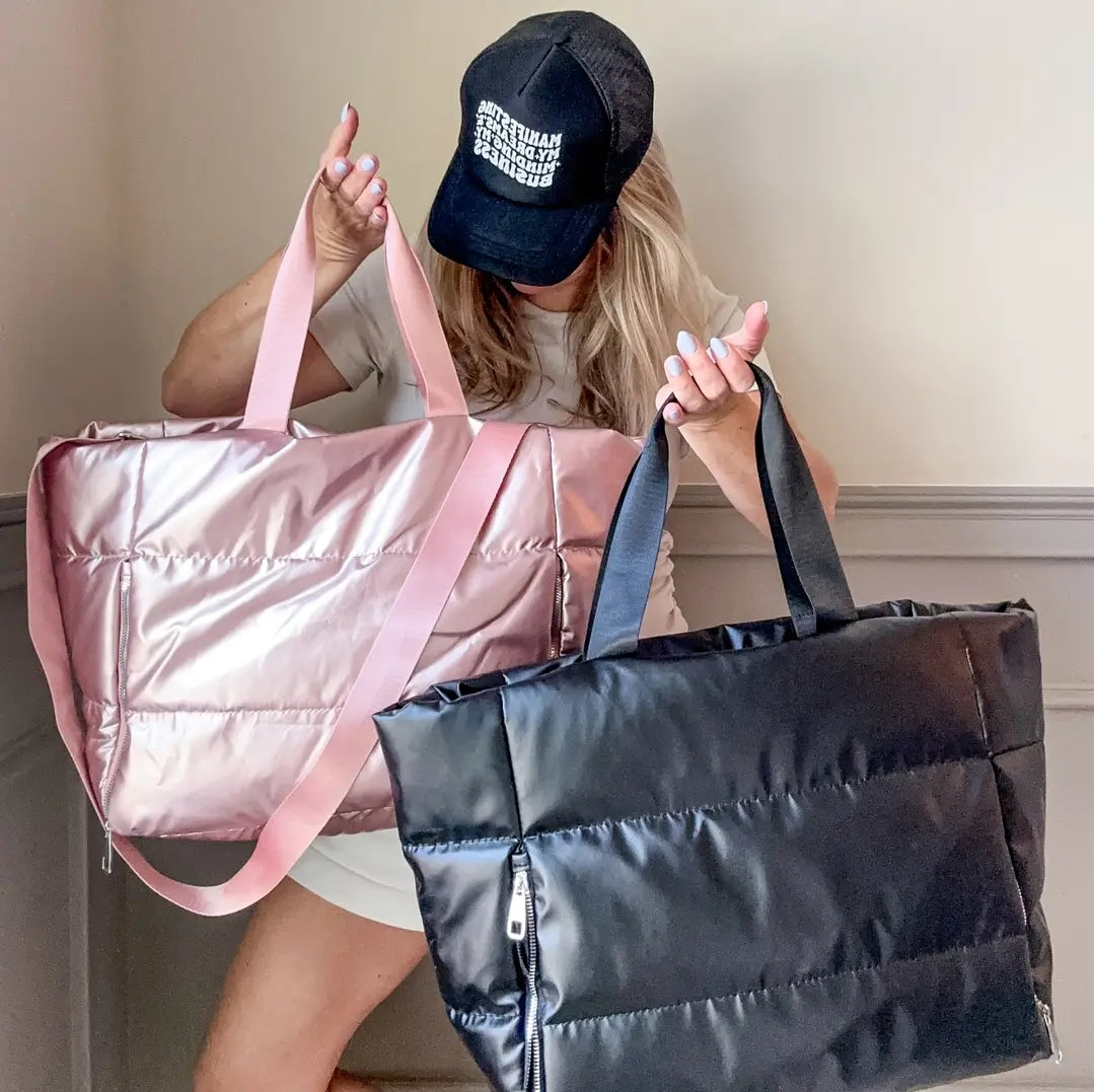 Wet/Dry Weekender Puffer Bag Black