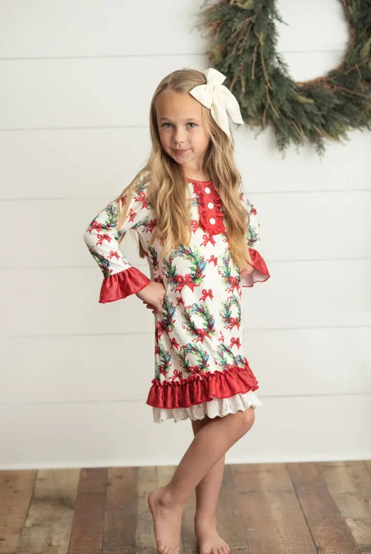 Vintage Mistletoe Lounge Gown