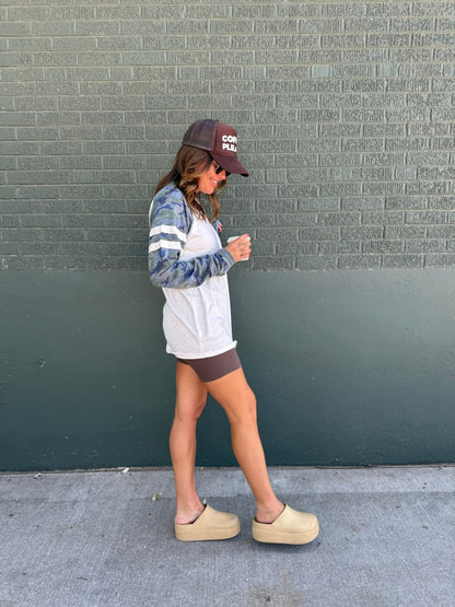 Camo Varsity Tee
